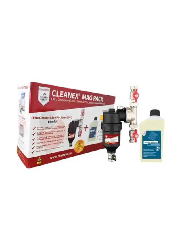 Filtru antimagnetita Cleanex MAG HF1 3/4'' cu solutie Cleanex Allround